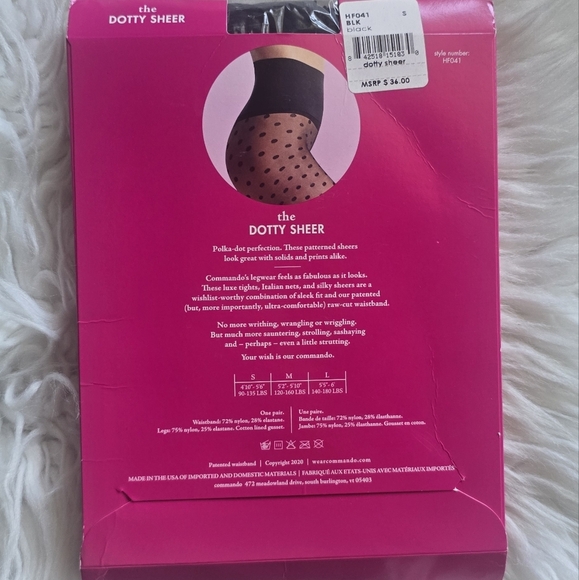 New Commando The Dotty Sheer Tights - Picture 3 of 7